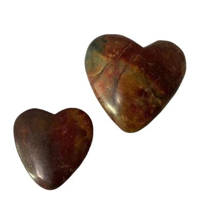 China High Quality Natural Stone Crystal Heart From China Cherry Creek Jasper Heart Shaped for sale