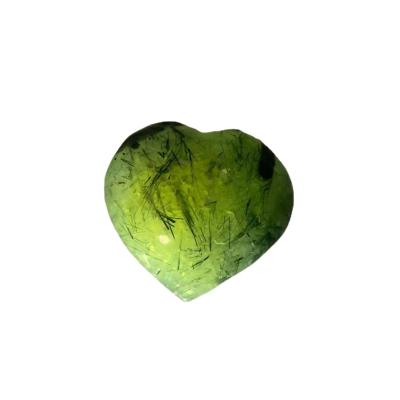 China China Wholesale High Quality Puffy Prehnite Hearts For Crystal Love Gifts for sale