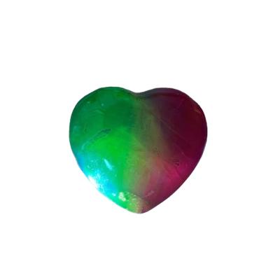 China China Wholesale Die Cut Opens Mixed Colors Aura Fluorite Hearts For Decoration for sale