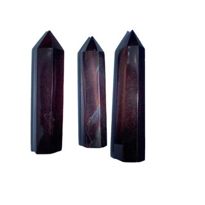 China China Wholesale Hand Carvings Tiger Eye Stone Tower Crystal Natural Red Point for sale