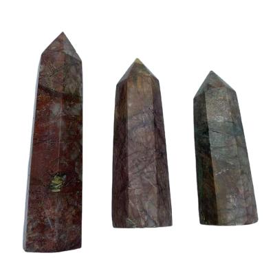 China China Wholesale Natural Jasper Polished Point Crystal Magic Wand Cherry Creek for sale