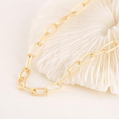 China Fashion Trendy Wholesale Brass Metal Color Gold Factory Hand Made Chains For Necklace And Bracelet Earring Diy Jewelry Accessories for sale