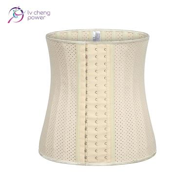 China Steel Mesh Waist Trainer 25 Bone Latex Waist Trainer With Breathable Holes for sale