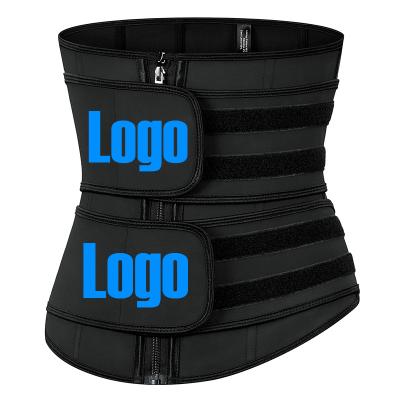 China 100% Slim Waist Trainer Fitness Trimmer Waist Trainer Belt Custom Logo Slimming Belt 9 Bone Steel Breathable Latex for sale