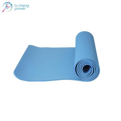 China Mat Wholesale Fitness Workout Exercise Mat Customized Body Building Yoga Tape Waterproof Mat 6mm for sale