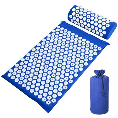 China Eco-Friendly Acupressure Mat And Pillow Set Massage Mat Gift Back Neck Pain Acupuncture Exercise for sale