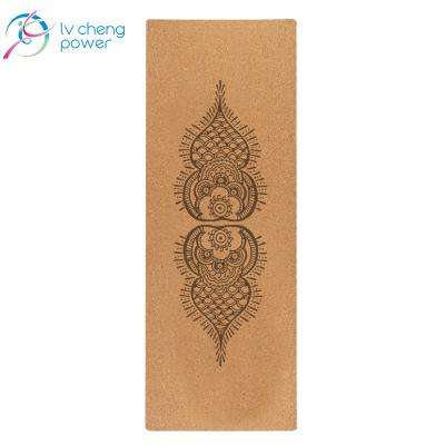 China Waterproof Eco Friendly 2021 Natural Rubber 5mm Yoga Mat Cheap Cork And Cork Eco Friendly Yoga Mats for sale