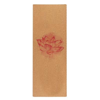 China Anti Slip Lose Weight Tear Absorb Non Slip Design Natural Rubber Cork Yoga Mat 3mm for sale