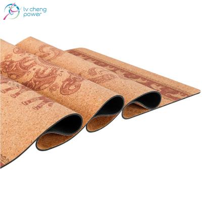 China 100% Natural Custom Yoga Mats Fitness Comfortable Cork Yoga Mats 100% Natural Organic Custom Mat 5mm for sale