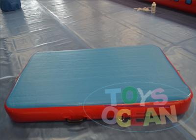 China White Outdoor Gymnastics Air Track Tumble Floor Durable Drop Stitching Material for sale