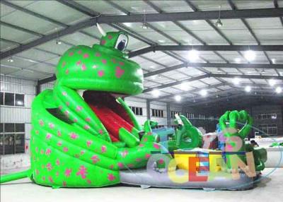 China Funny Commercial Inflatable Playground Rental Green Monster For Outdoor for sale