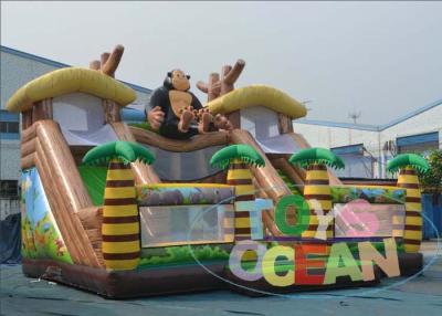 China Dschungel-aufblasbarer Affe-springende Trampoline-Spielplatz-Kinderpartei im Freien EN14960 zu verkaufen