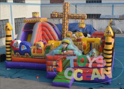 China Giant Kids Engineer Bouncy Castle Playground House Jumping Castle 0.55 PVC EN14960 for sale