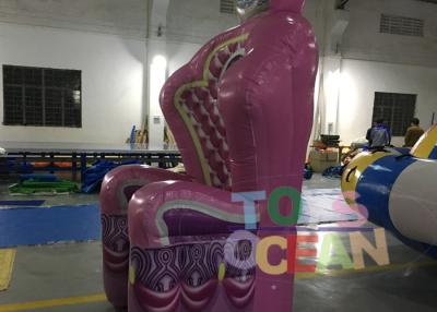 China Opblaasbare Producten Koninginthrone Chair Single Pink Opblaasbare Troon Leunstoel Te koop