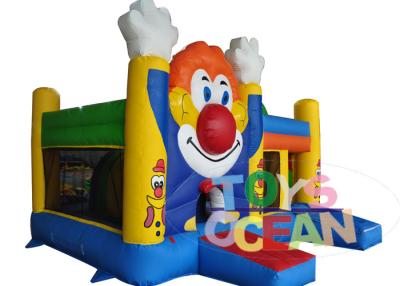 China Colourful Clown Multiplay Inflatable Jumping Castles Super Combo With Slide for sale