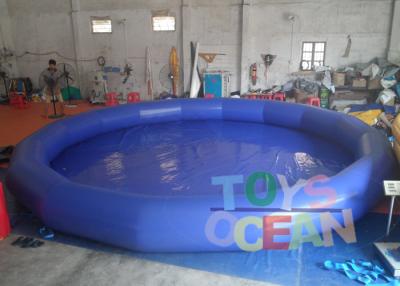 China Big Outdoor PVC Round Inflatable Swimming Pool Blue Water Park Equipment for sale