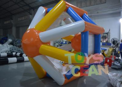 China Floating Inflatable Water Game Inflatable Hamster Wheel Water Roller for sale