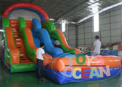 China Children Park Colorful Large Custom Inflatable Water Slide , Blower 110~230V for sale