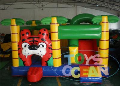 China Toys Ocean Original Design Inflatable Tiger Jungle Theme Bouncer With Slide for sale