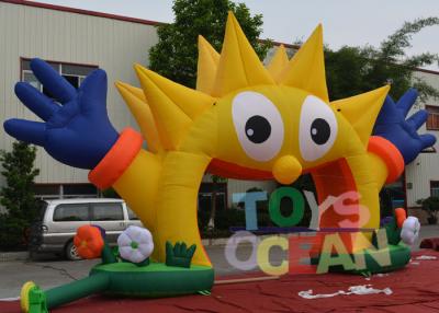 China Outdoor Decorative Advertising Inflatables Sunflower Entrance Arch For Party for sale