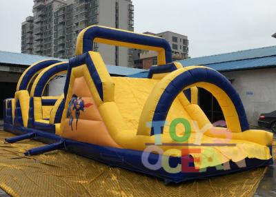 China juego inflable adulto gigante de la carrera de obstáculos de la longitud del 18m para el deporte de Teambuilding en venta