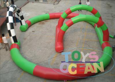 China Small Digital Printing Inflatable Go Kart Racing Track For Kids Karting Car Event for sale