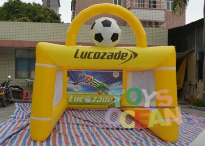 Chine But gonflable de tir du football de PVC Lucozade pour le jeu du football à vendre