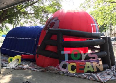 China Giant Outdoor Inflatable Sport Game / Inflatable Football Sports Tunnel For Boys for sale