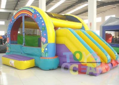 China PVC Gaint Inflatable Bouncer Playground Combo With Two Slide For Kids Outdoor Play for sale