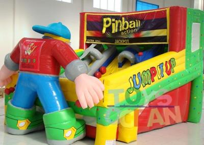 Κίνα Pinball PVC διογκώσιμο μέσο δράσης με την αναρρίχηση της φωτογραφικής διαφάνειας για το παιχνίδι υπολογιστών γραφείου παιδιών προς πώληση