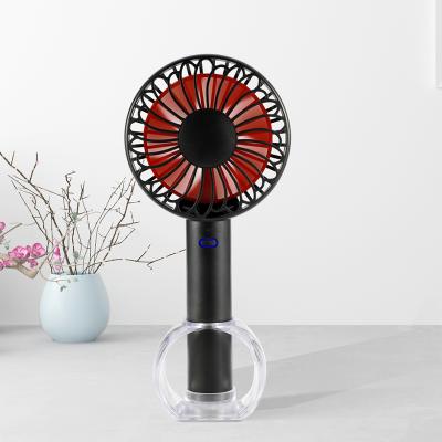 China Wholesale WYWD Hotel Fan Mini Battery Fan Hand Held Rechargeable Fan with Base and Night Light Functions for sale