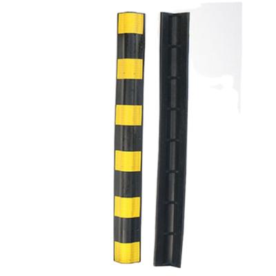 China Industrial Round Rubber Parking Corner Guards Reflective Protector 120cm 1200mm for sale