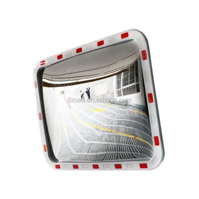 China Imported PC Mirror CE Rectangular Convex Mirror, CE Certificate UK Europe White Red Frame Rectangular Convex Mirror for sale