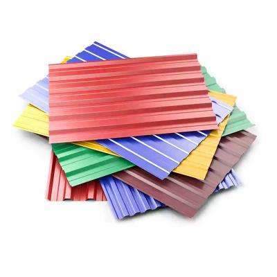 China Construction Factory Price Cheap Color Coated Construction Roofing Sheet Corrugated Color Galvanized Steel Roof for sale