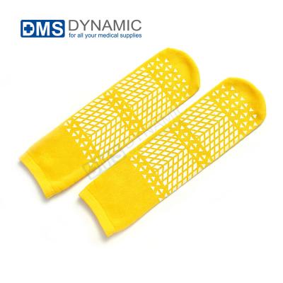 China With Single or Double Sided Tread Yellow Non Slip Socks With Best Available Two Sided Unisex Tread Different Colors For Home And Hospital for sale