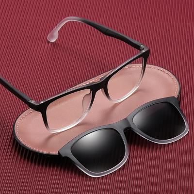 China Luxury Trendy Magnetic Detachable Sunglasses Polarized Glass Clip On Sunglasses Fashion Glasses Snap On Tac Sunglasses for sale