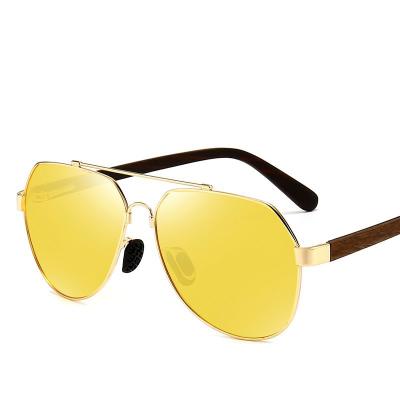 China Fashion Sunglasses Fashion Double Bridge Polarized Sunglasses Men Driving Glasses Alloy Frame Fishing Driving Eyewear for sale