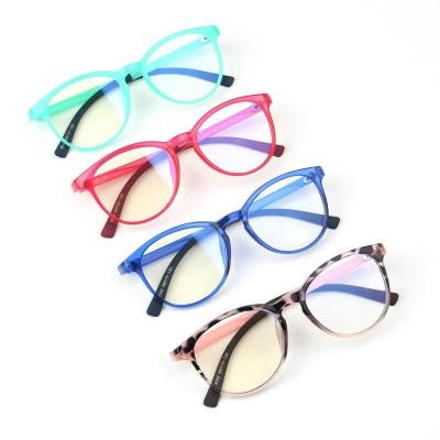 China Fashion Sunglasses 2021 New Retro Children Round Multicolor Anti Ray Computer Glasses For Sale Blue Frame for sale