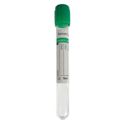 China China PET High Quality Wholesale Green 2ml Blood Collection Heparin Lithium Tube for sale