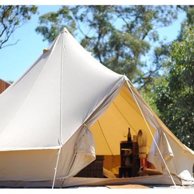 China Portable Custom Canvas 3m 4m 5m 6m 7m Cotton Tents Luxury Camping Bell Tent for Glamping Tent Canvas Bell for sale