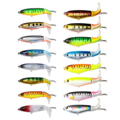 China Durable Hard Plastic Pencil Floating Bait Metal Fin Fishing Lure Crankbait Fishing Lures Bait for sale