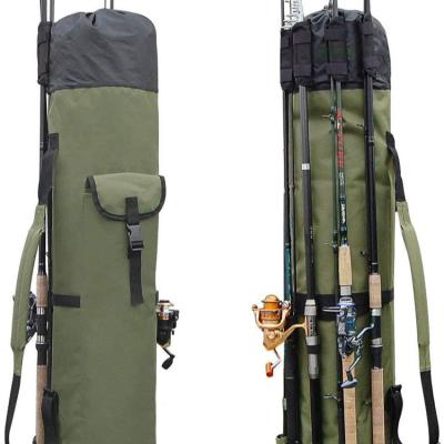 China Multifunctional Aim Tackle Camouflage Rod Fly Lure Carp Fishing Bag Backpack With Waterproof Net Box Equipments Chest Fishing Bag Rod Holder for sale