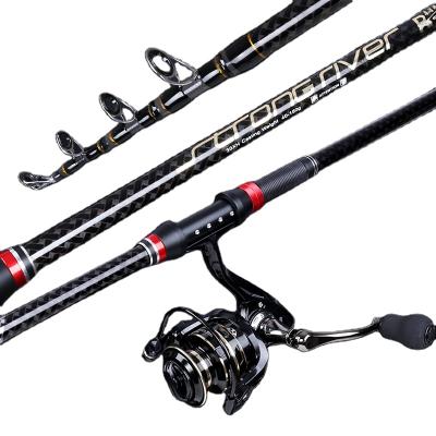 China Light Weight 2.1m 2.4m Carbon Fiber 3 Sections Spinning Surf Mount Fishing Rods Fishing Rods Fish Food for sale