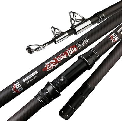 중국 Long Distant Cast Large Light Fish Surf Telescopic Fishing Rod Retact 2.4m 2.7 3.0m 3.6m 3.9m 4.2m 4.5m Sea Rock Telescope Fishing Rod 판매용