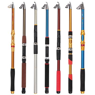 China Lightweight Cheap High Sensitivity 2.1m 2.4m 2.7m 3m Stainless Steel Telescopic Automatic Sea Rod River Lake Fishing Rod for sale