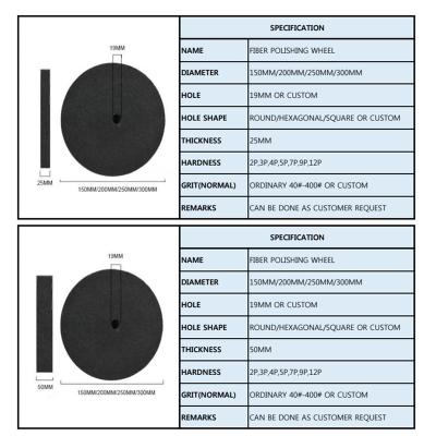 China Polishing wood 15cm to 300cm abrasive nonwoven polishing wheel with the function of polishing metal for sale