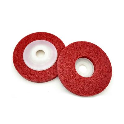 China Metal Polishing 4 Inch 10 Cm 7P 9P Abrasive Non Woven Wheel Polishing Wheel For Polishing Purpose for sale