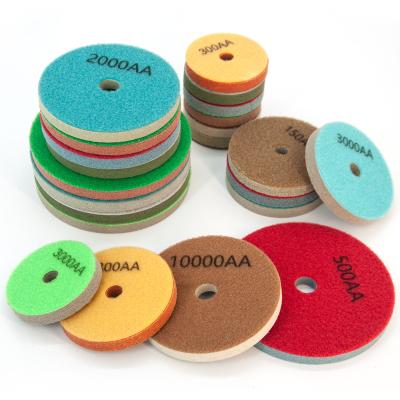 China For Dry Polishing Flexible Polishing Marble AA Grade High Gloss Marble Granite Quartz AA Disc Sponge Pads 125Mm Diamond Sponge Polishing Pad For for sale