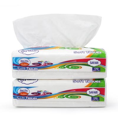 China Box Tissue 3 Ply Virgin Wood Pulp Tissue Paper Platic Bag Soft Facial Tissue 200 Sheets for sale