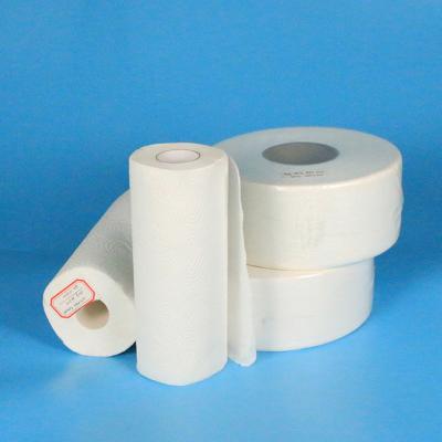 China Bamboo and Wood Pulp Kitchen Paper Towels, High Quality and More Absorbent Custom Made Eco-Friendly Roll Paper Towels for sale